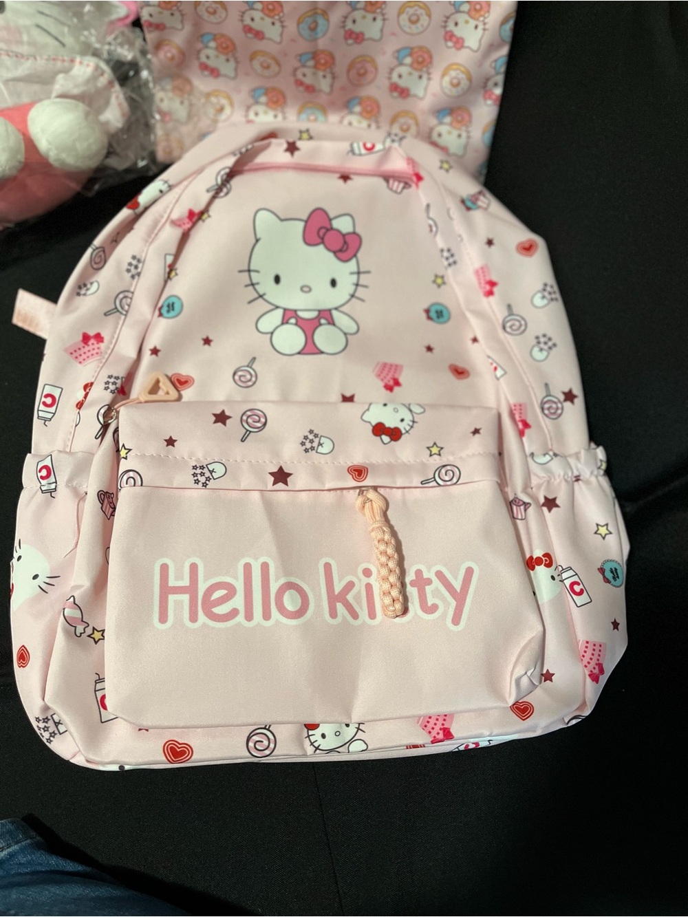 Hello Kitty Pink Kids Backpack with Character Print